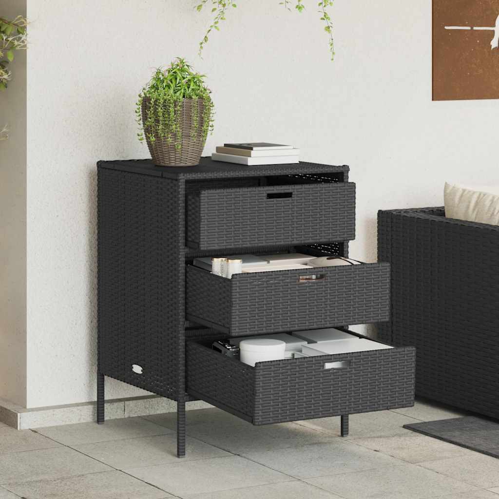 Garden Cabinet 55x Poly Rattan   Garden Cabinet 55x