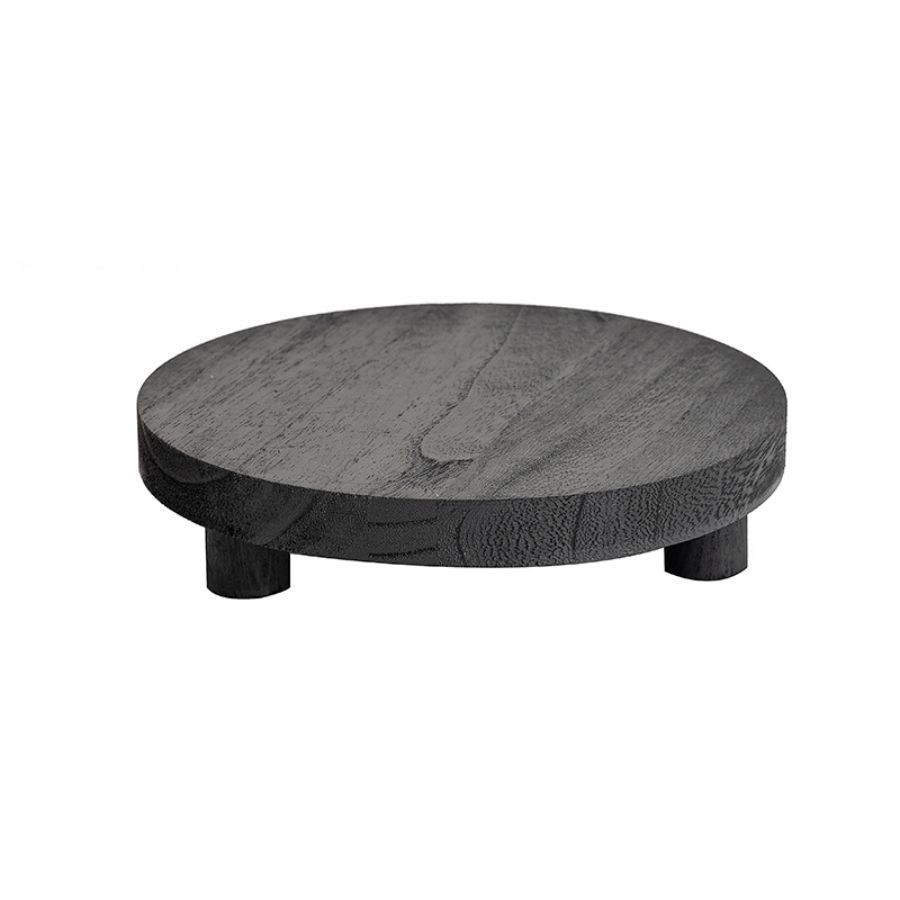 Wooden Round Tray Bathroom Toiletries Ornaments Gathering