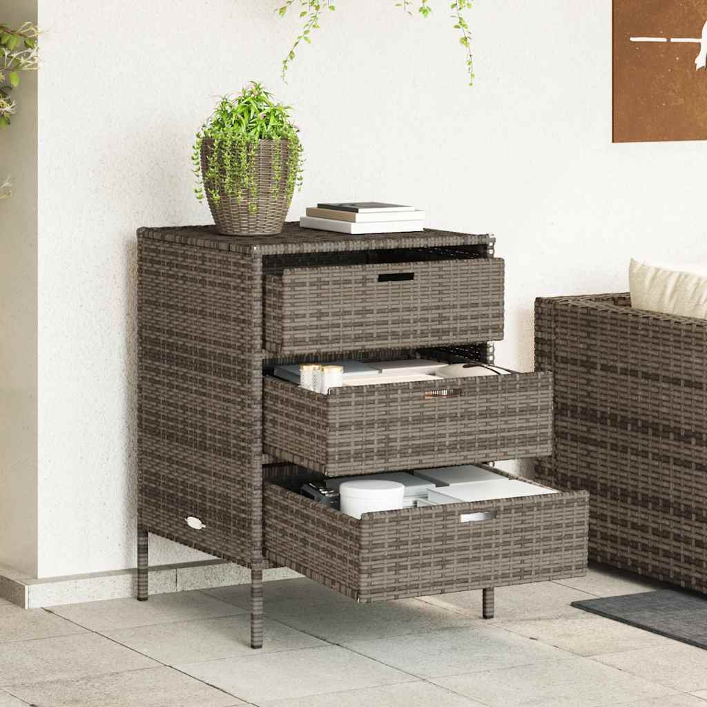 Garden Cabinet 55x Poly Rattan   Garden Cabinet 55x