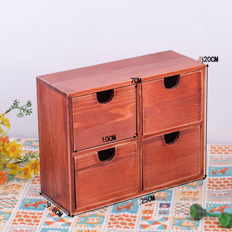 Office  Jewelry Cosmetics Wooden Storage Box