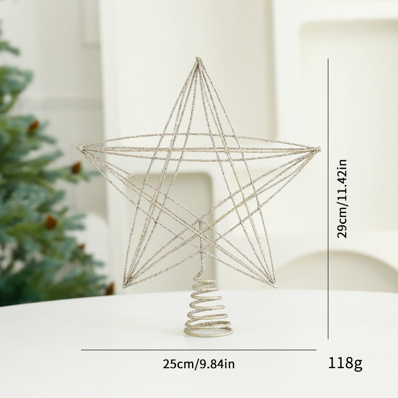 Eight Awn Star Champagne Christmas Decoration Ornaments