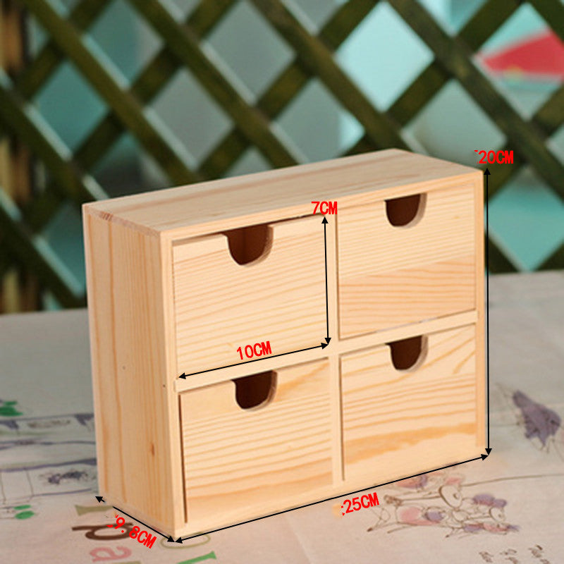 Office  Jewelry Cosmetics Wooden Storage Box