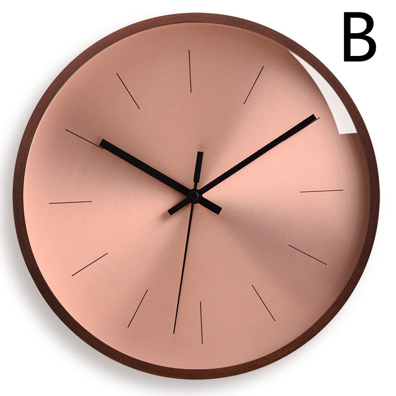 Nordic Solid Wood Wall Clock Wall Clock Mute Home