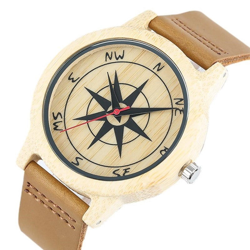 Premium Natural Wood Compass Watch