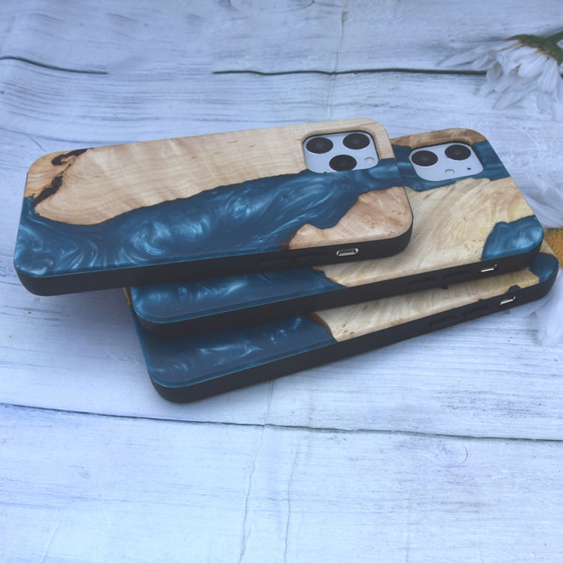 Glue Dripping Wooden Mobile Phone Case