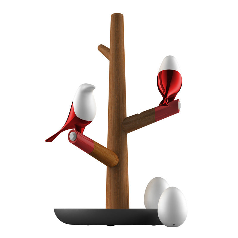 Creative Cartoon Bird Light Bird Egg Light Detachable Easy To Install Natural Wood Children'S Bedroom LED Induction Night Light