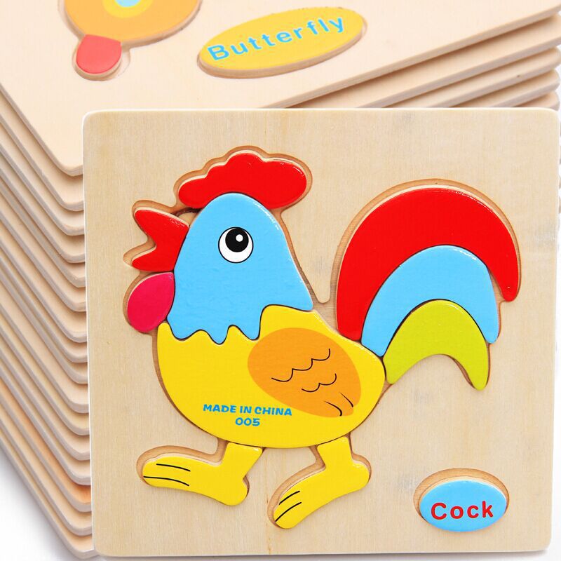 Wooden three-dimensional children's toys