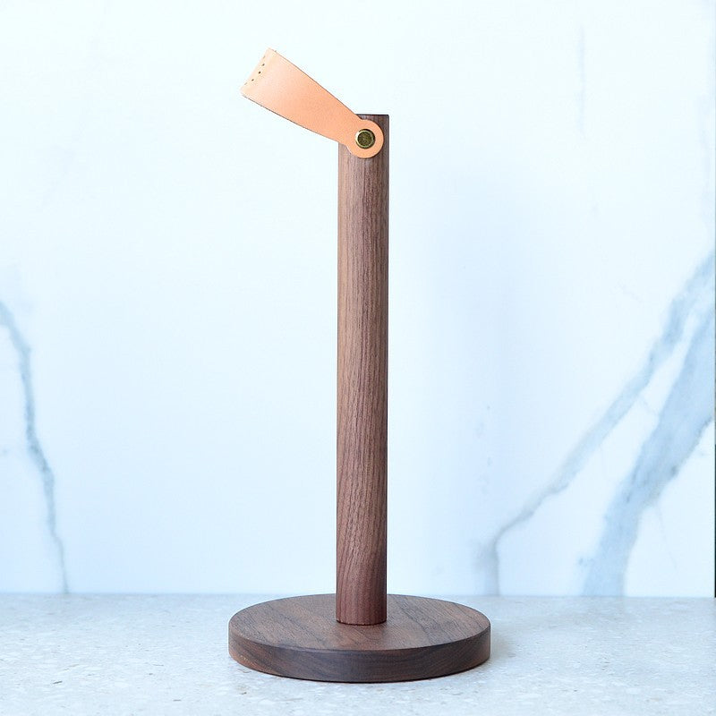 Fashionable Solid Wood Creative Vertical Punch-free Kitchen Paper Towel Roll Holder