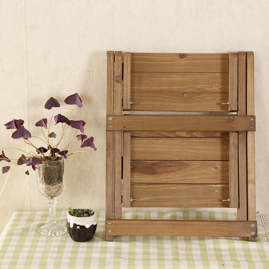 Two-story Folding Retro Style Shelf Desk