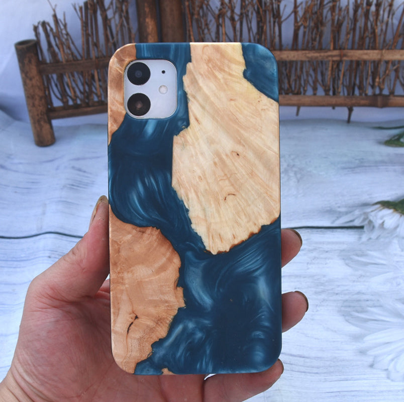 Glue Dripping Wooden Mobile Phone Case