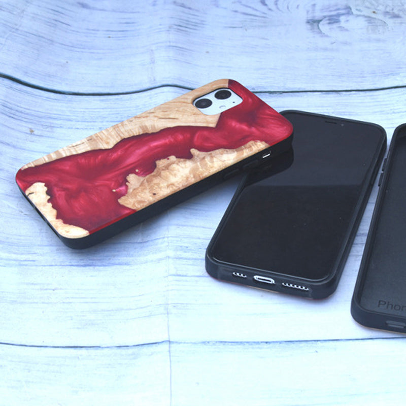 Glue Dripping Wooden Mobile Phone Case