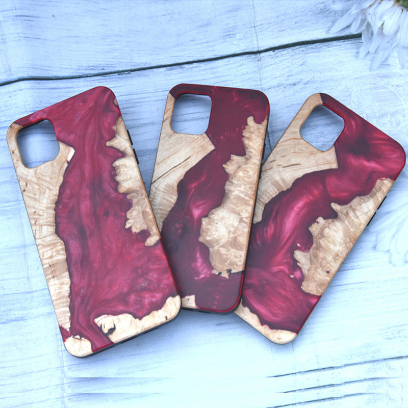 Glue Dripping Wooden Mobile Phone Case