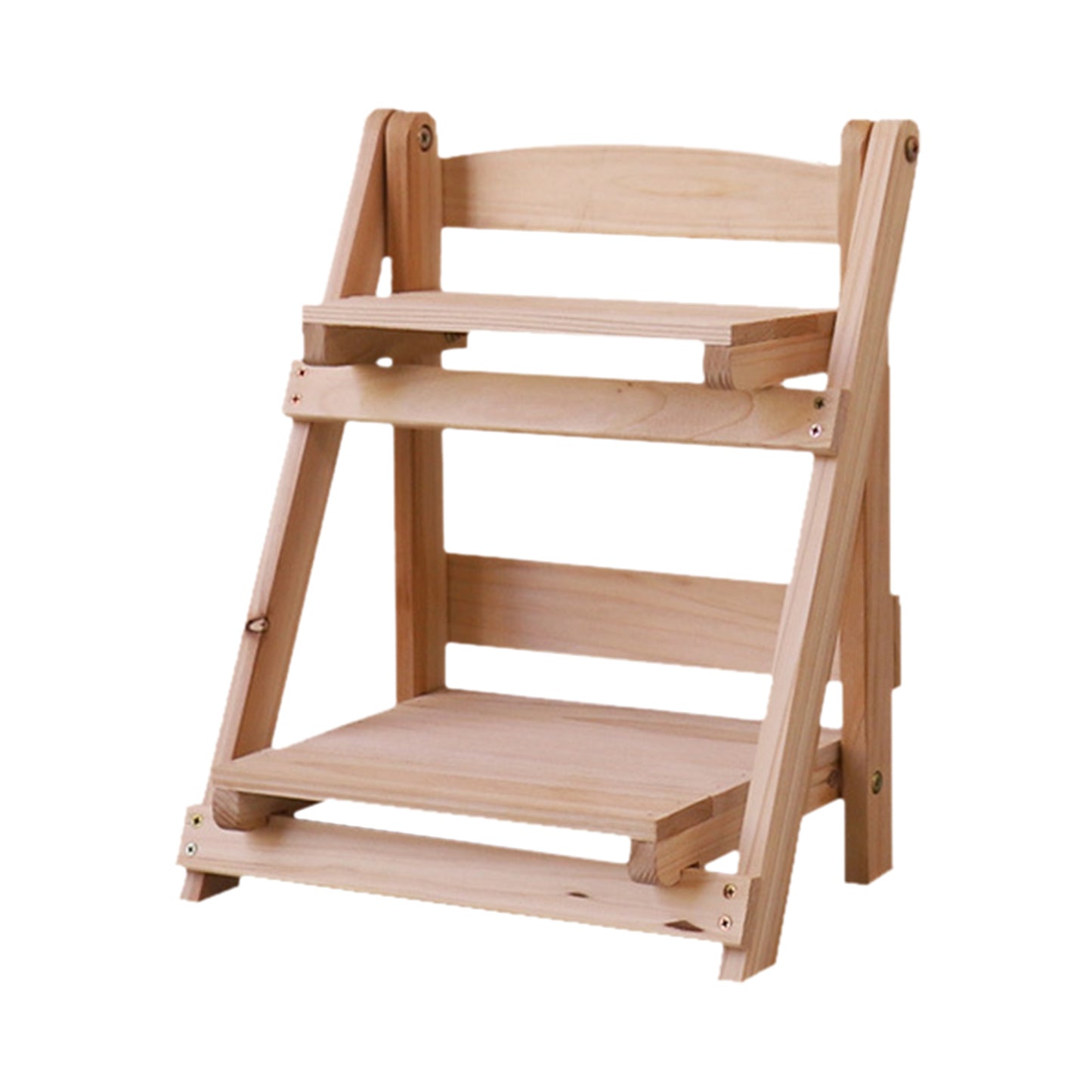 Two-story Folding Retro Style Shelf Desk