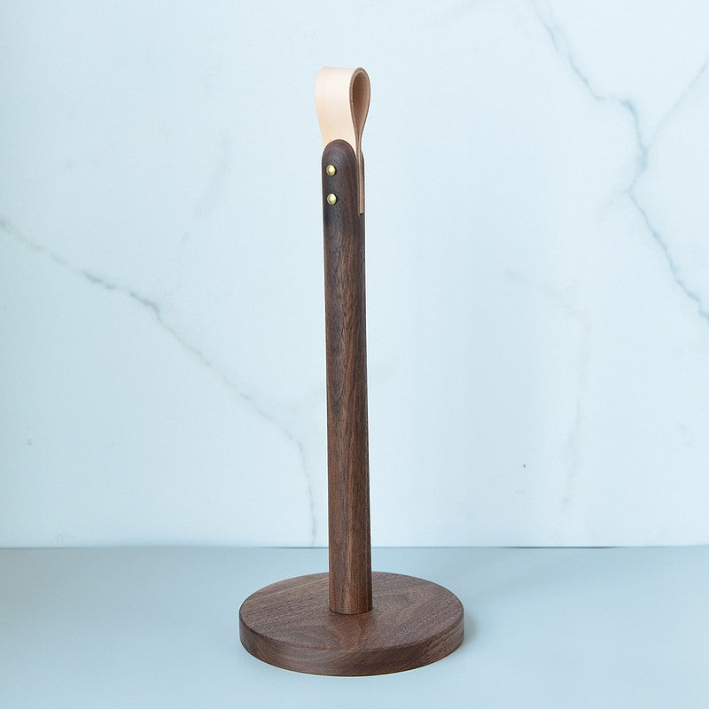 Fashionable Solid Wood Creative Vertical Punch-free Kitchen Paper Towel Roll Holder